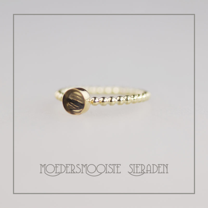 Haarlokring Balletjes Goud