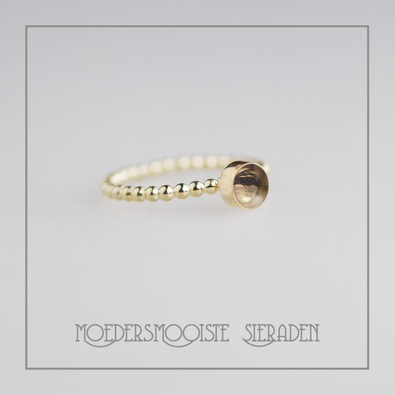 Haarlokring Balletjes Goud