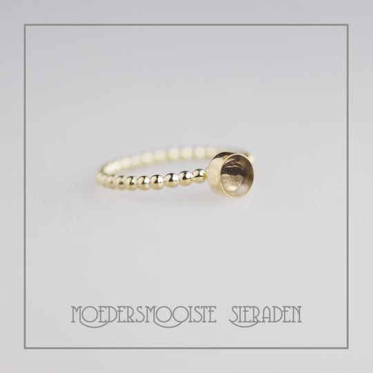 Haarlokring Balletjes Goud