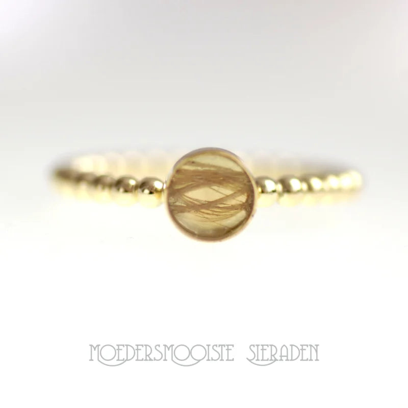 Haarlokring Balletjes Goud