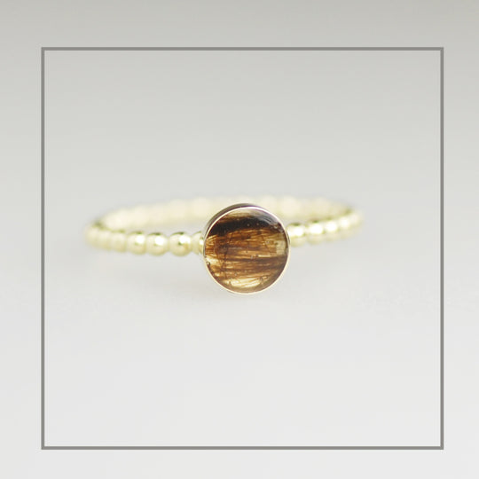 Haarlokring Balletjes Goud