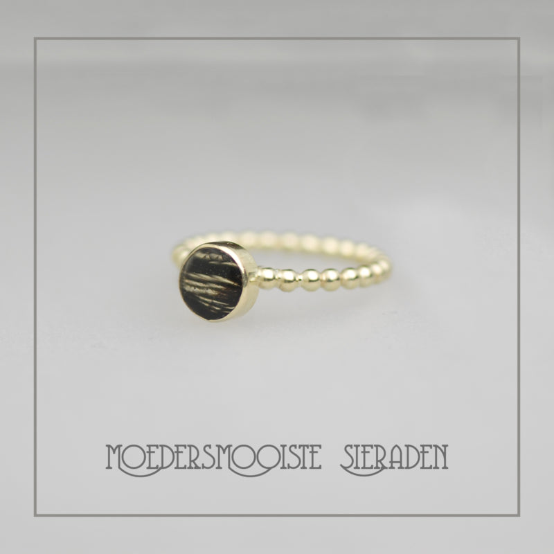 Haarlokring Balletjes Goud
