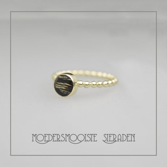 Haarlokring Balletjes Goud