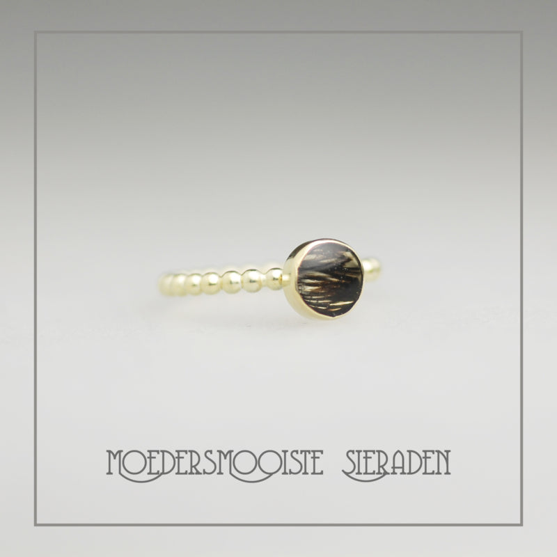 Haarlokring Balletjes Goud