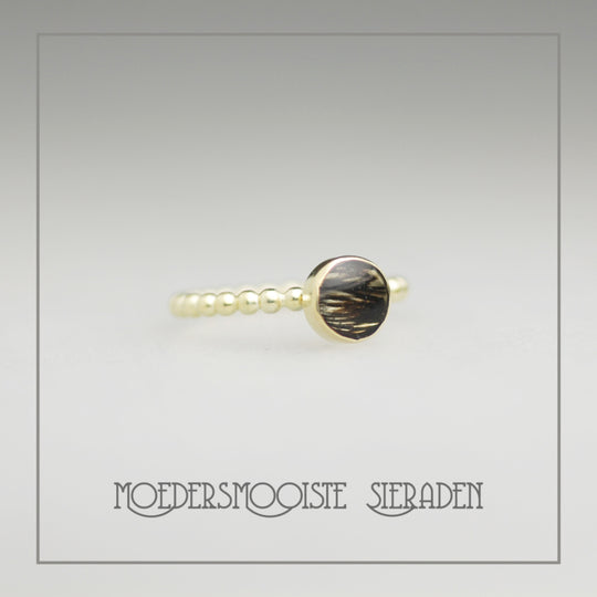 Haarlokring Balletjes Goud