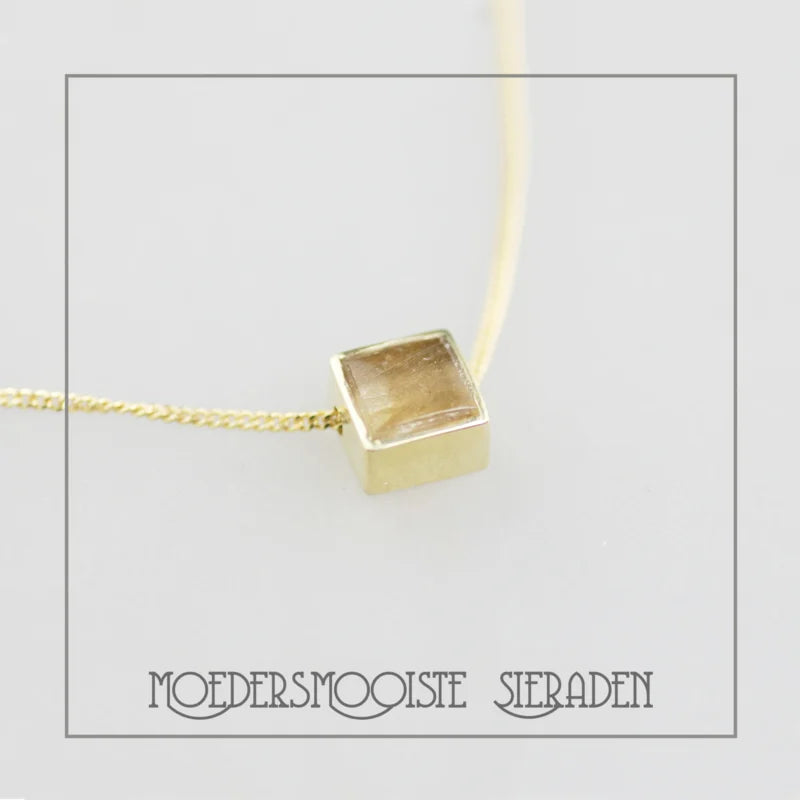 Haarlok Hanger Square Gold