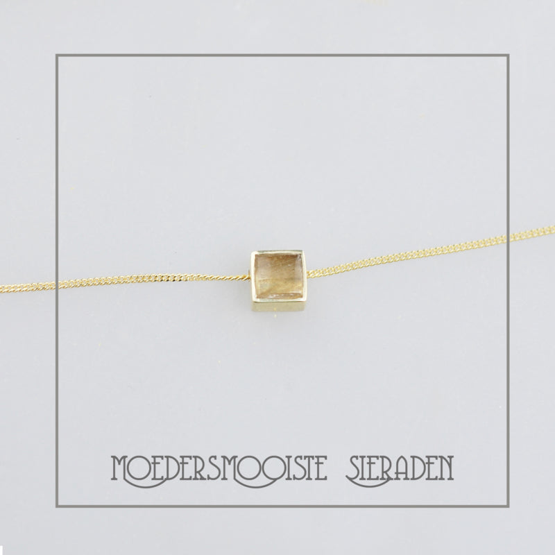 Haarlok Hanger Square Gold