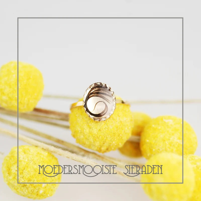 Haarlokring Taus Oval Gold