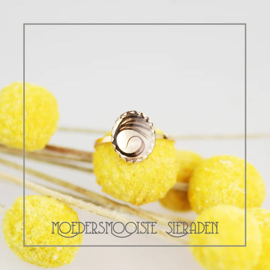 Haarlokring Taus Oval Gold