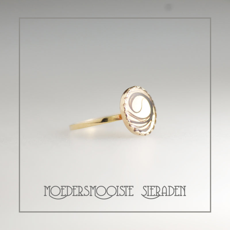 Haarlokring Taus Oval Gold