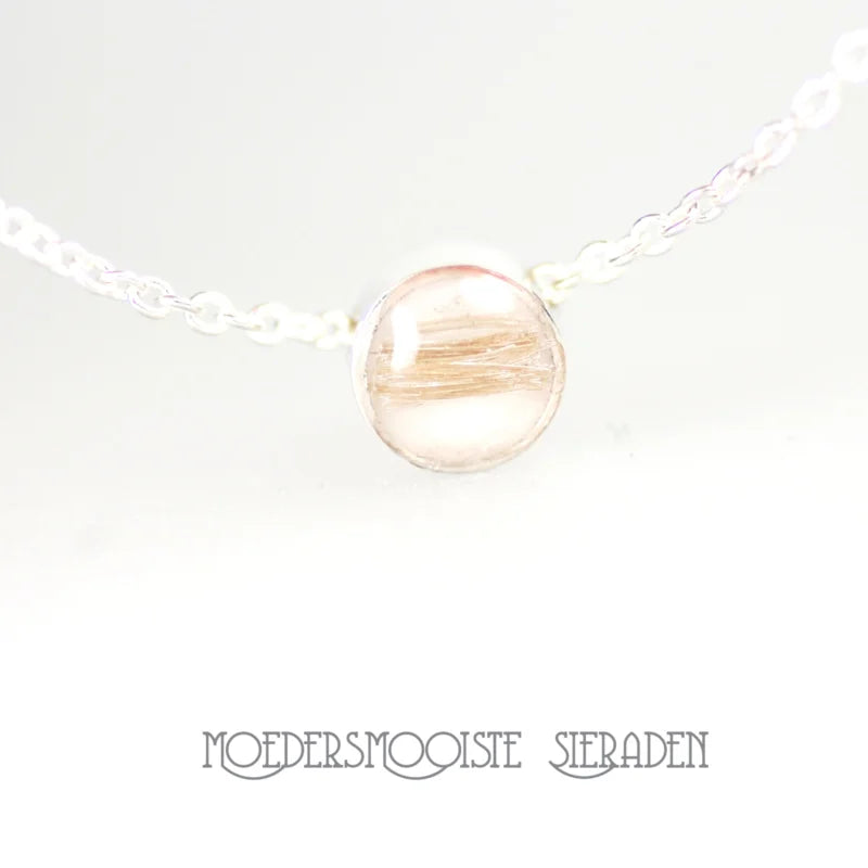 Moedermelk Center Zilver Rond met Haarlok