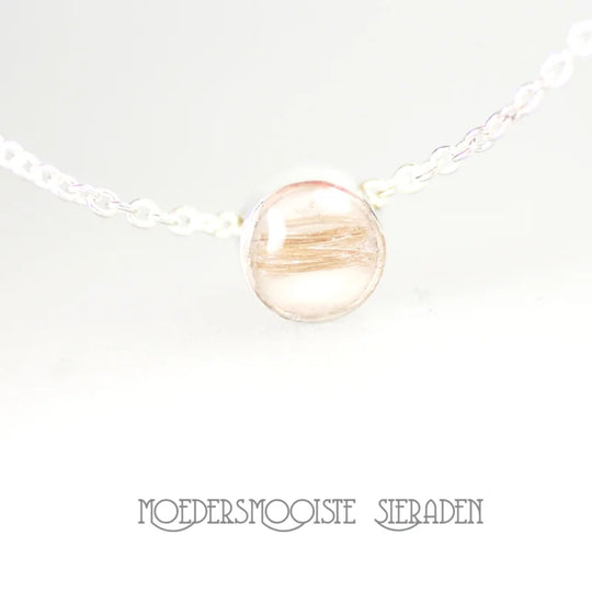 Moedermelk Center Zilver Rond met Haarlok