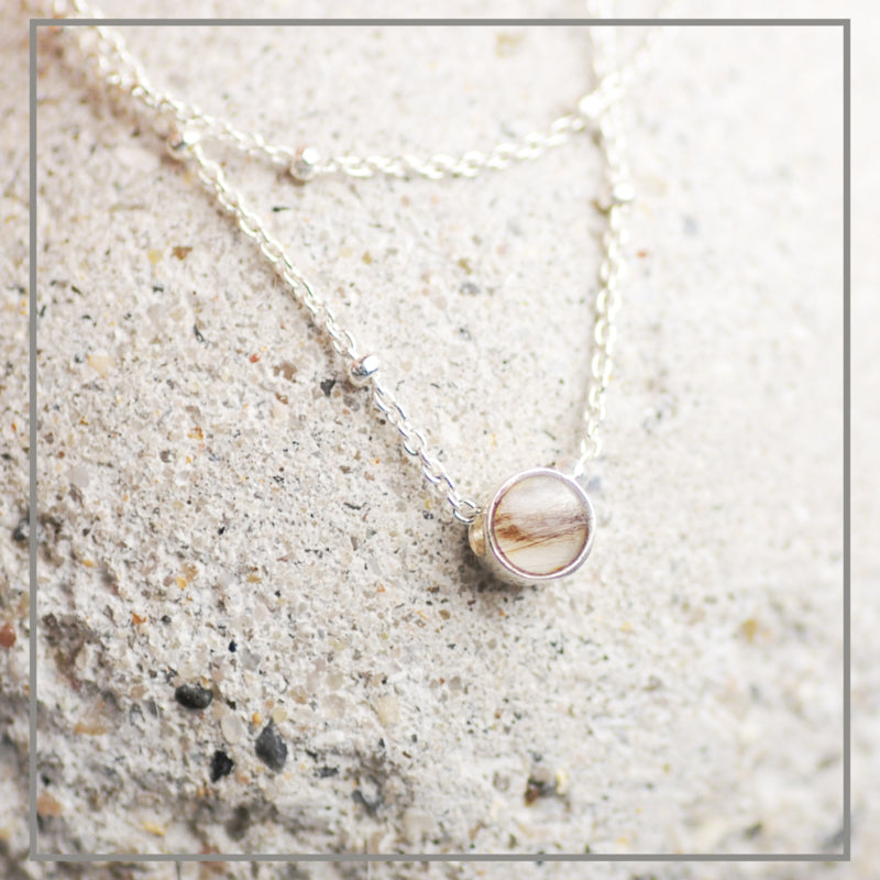 Moedermelk Center Zilver Rond met Haarlok