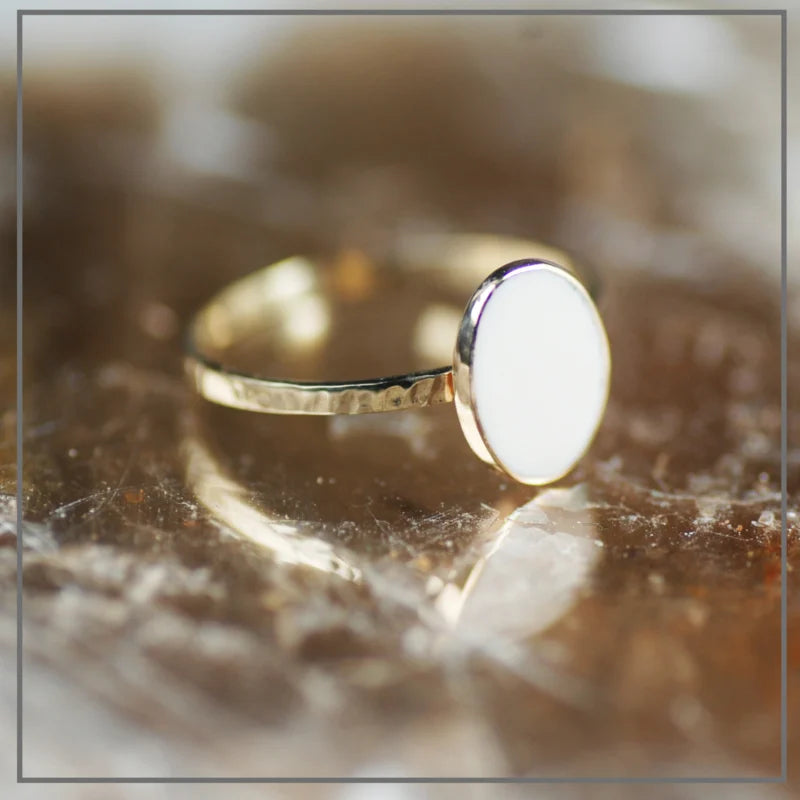 Moedermelk ring Spring Oval Gold