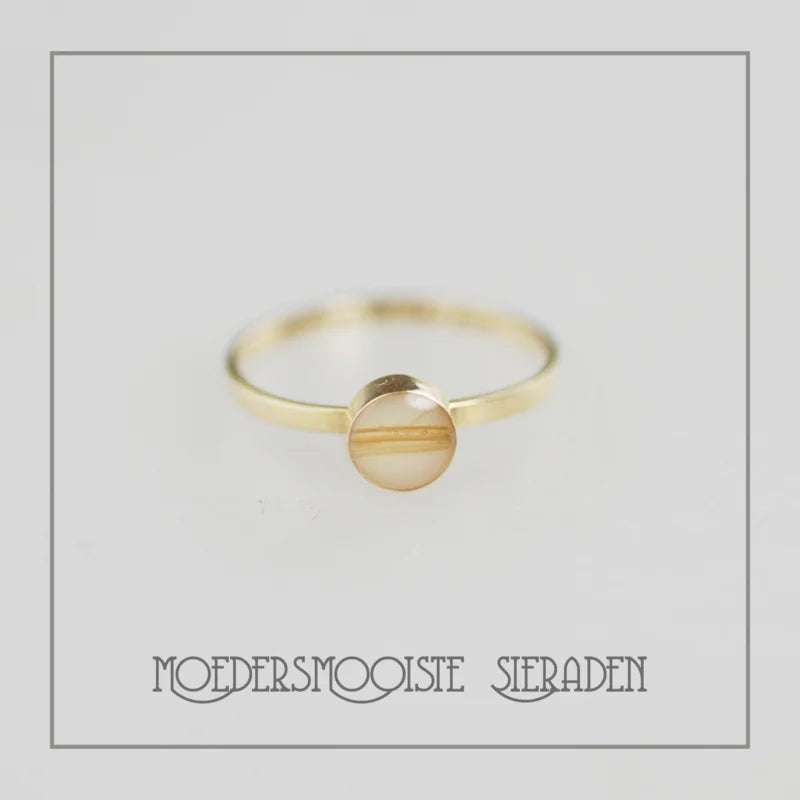 Moedermelk ring Sublime goud met moedermelk en haarlokje