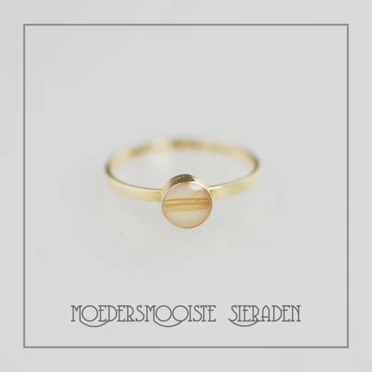 Moedermelk ring Sublime goud met moedermelk en haarlokje