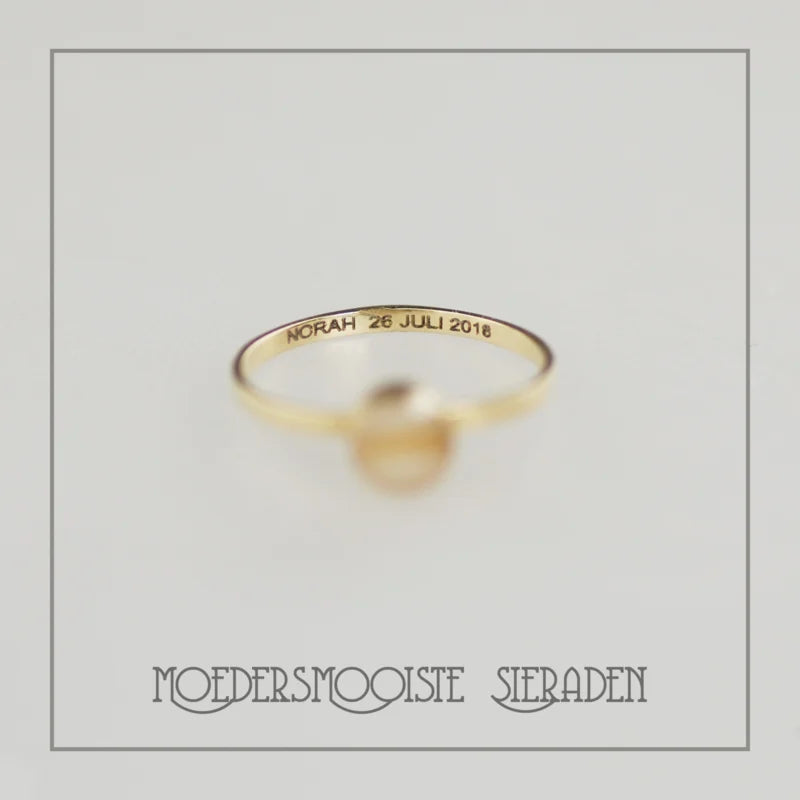 Moedermelk ring Sublime goud met moedermelk en haarlokje