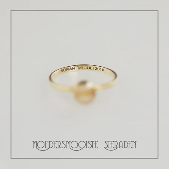 Moedermelk ring Sublime goud met moedermelk en haarlokje