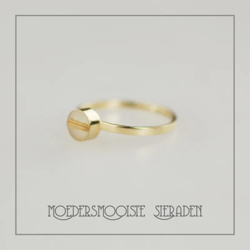 Moedermelk ring Sublime goud met moedermelk en haarlokje