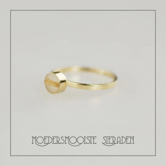 Moedermelk ring Sublime goud met moedermelk en haarlokje