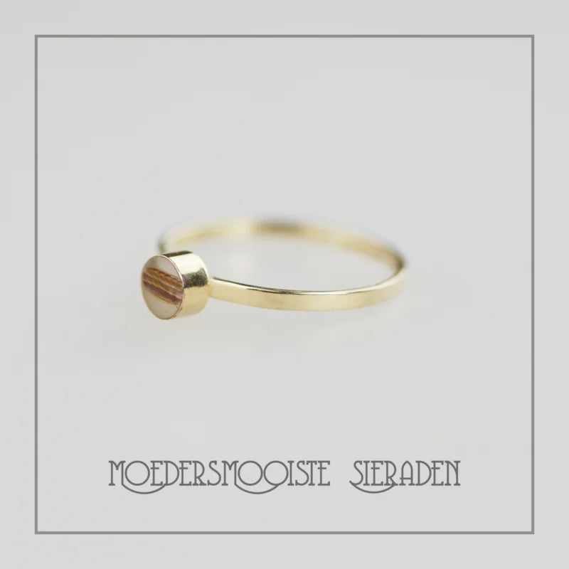 Moedermelk ring Sublime goud met moedermelk en haarlokje
