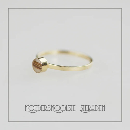 Moedermelk ring Sublime goud met moedermelk en haarlokje