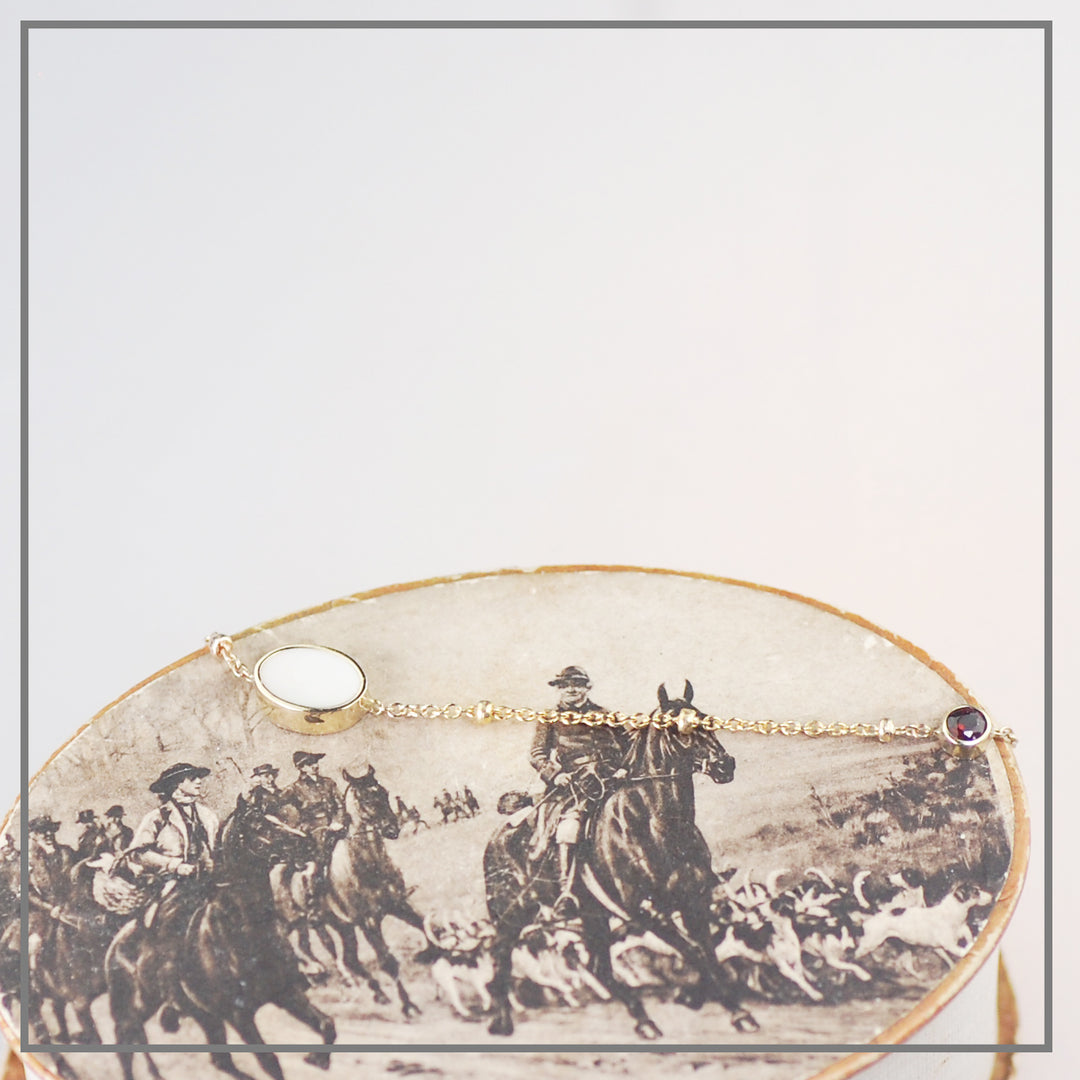 Armband Lois Goud met geboortesteen van Granaat