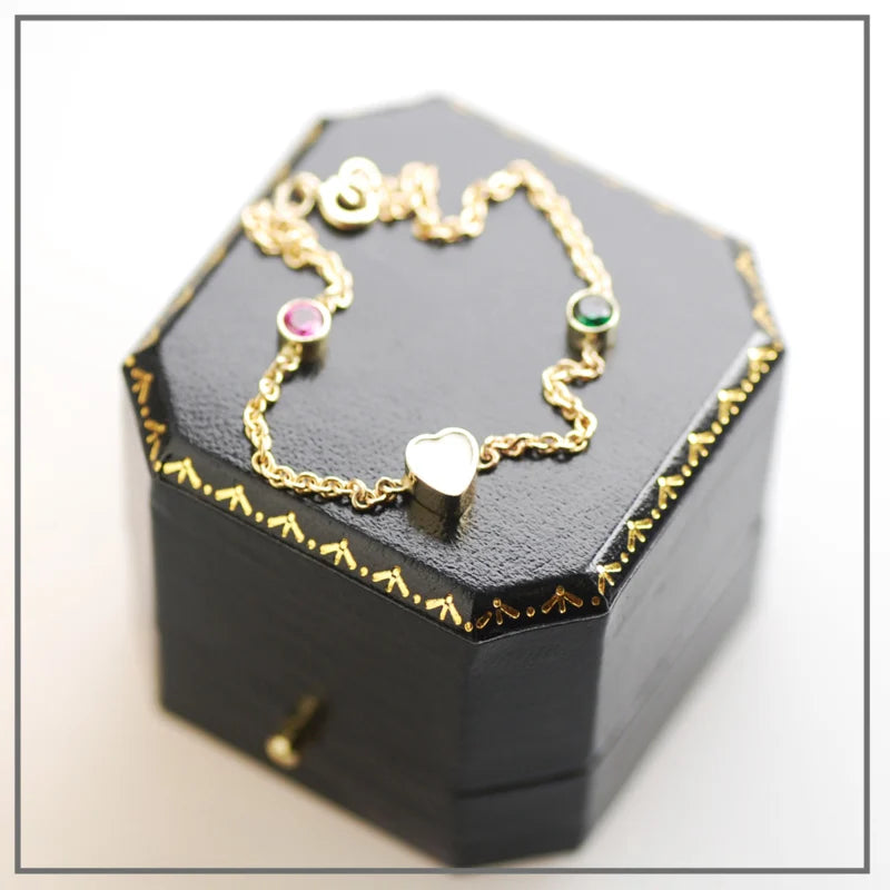 Moedermelk Armband Venus met twee verschillende Geboortestenen