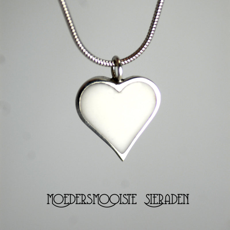 Collier Moedermelk White Heart