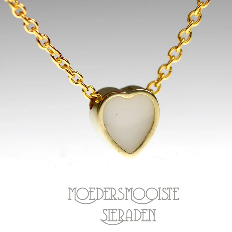 Moedermelk Armband Center Hart Goud