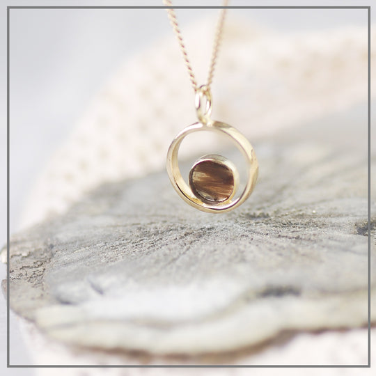 Haarlok Ketting Design Plain Goud