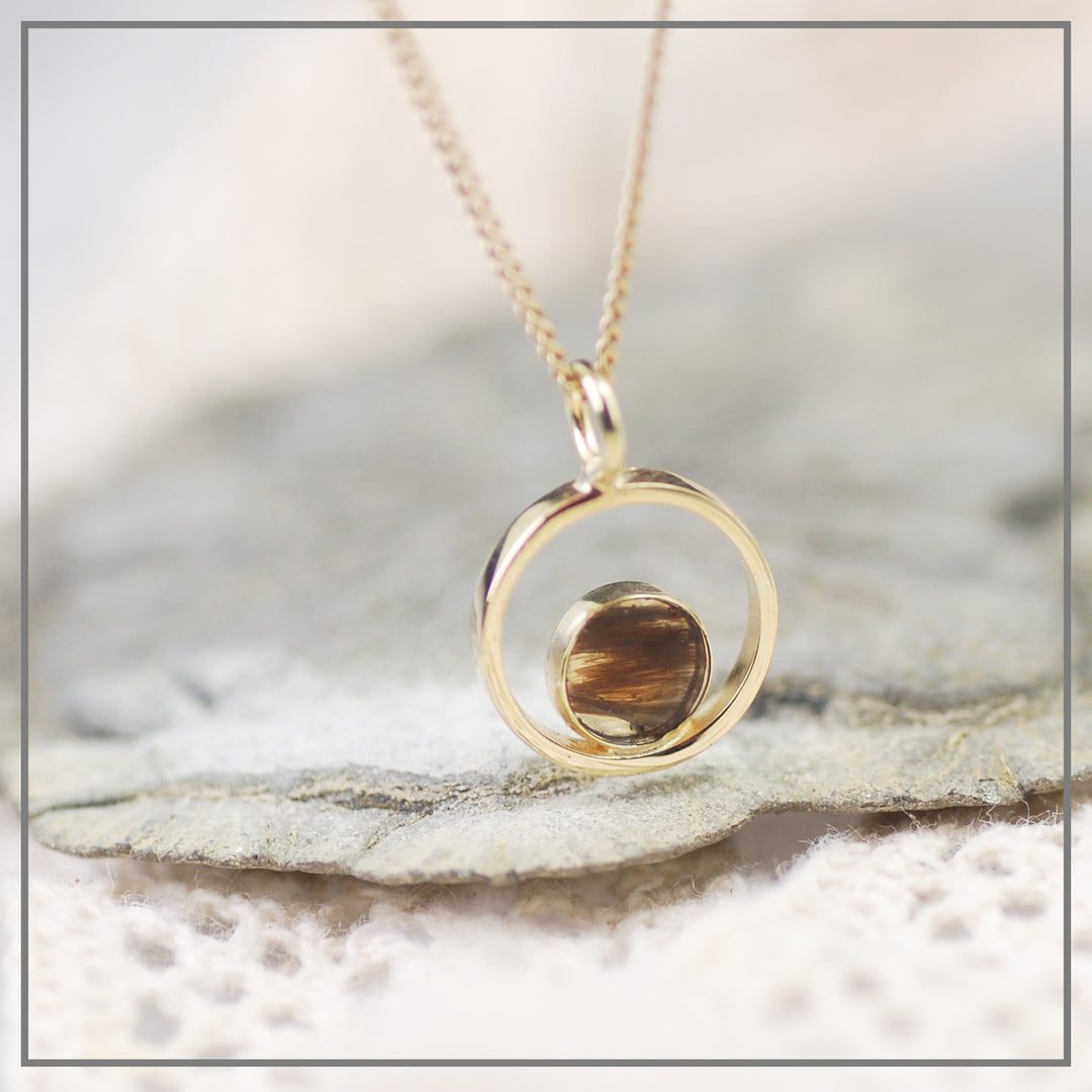 Haarlok Ketting Design Plain Goud