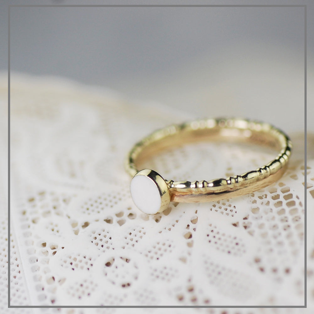 Moedermelk ring Audrey Goud