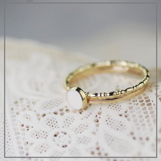 Moedermelk ring Audrey Goud