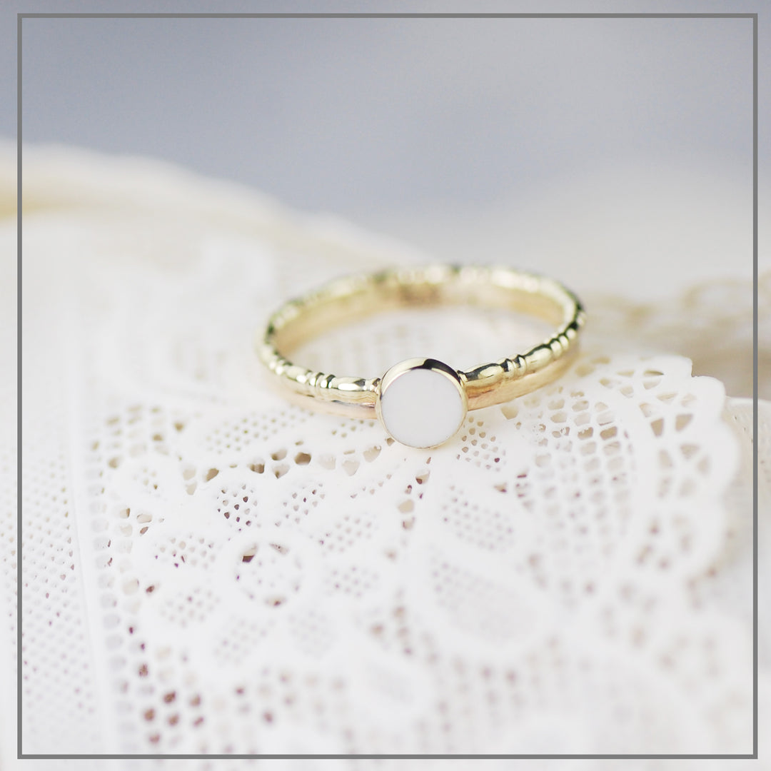 Moedermelk ring Audrey Goud
