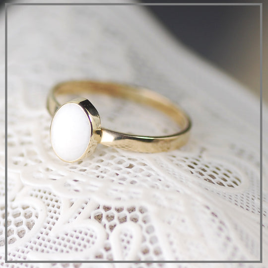Moedermelk ring Oval Ode Goud