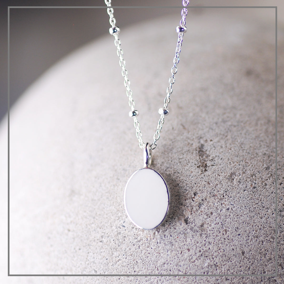 Moedermelk Ketting Leif Ovaal Zilver