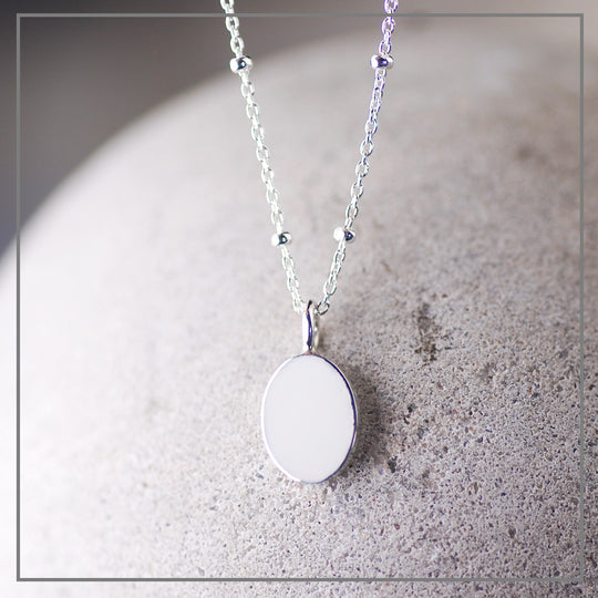 Moedermelk Ketting Leif Ovaal Zilver