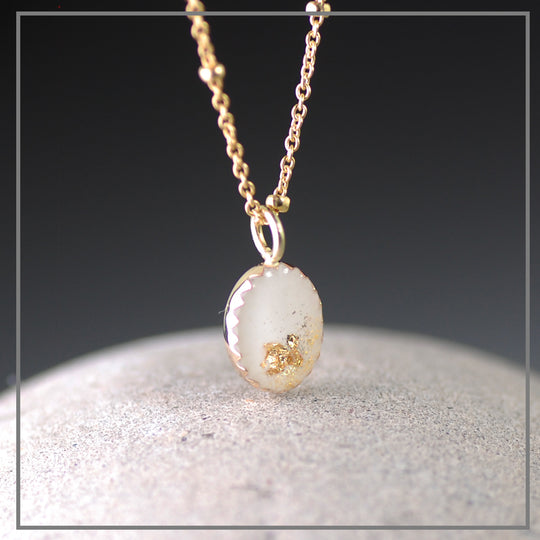 Moedermelk collier Cherish Oval Gold