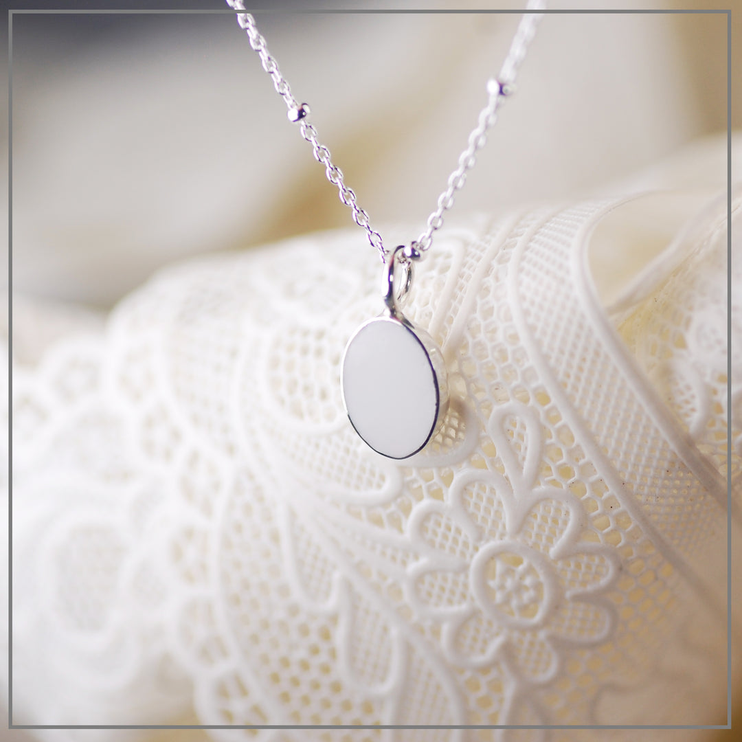 Moedermelk Ketting Leif Ovaal Zilver