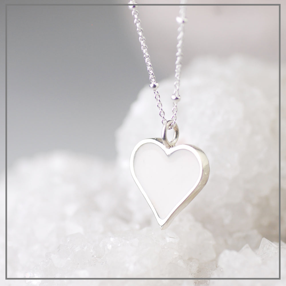 Collier Moedermelk White Heart