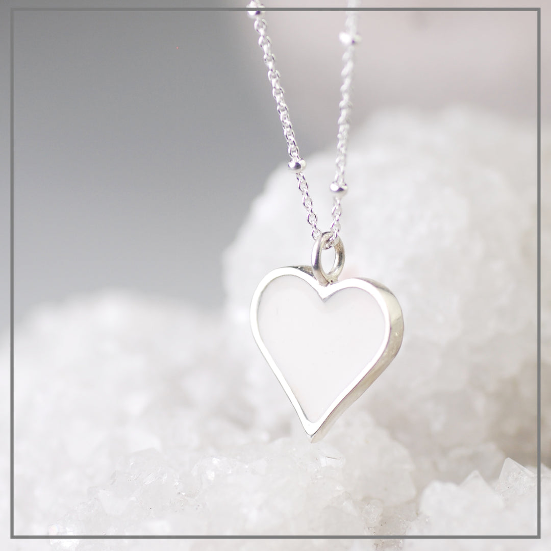 Collier Moedermelk White Heart