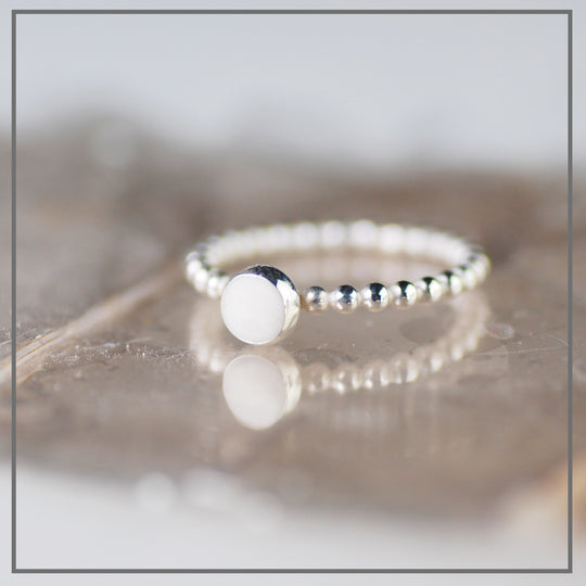 Moedermelk ring Zilver met balletjes