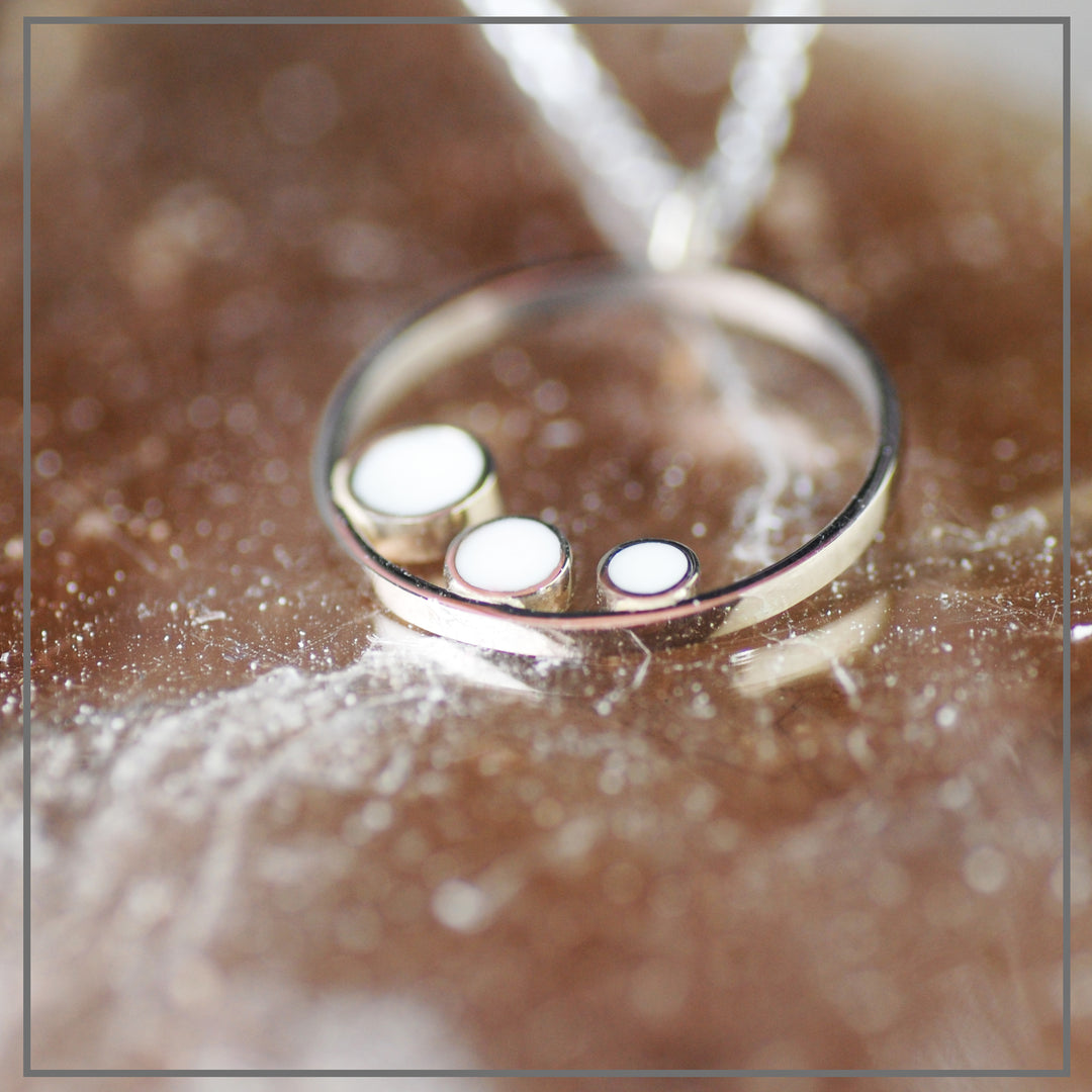 Moedermelk Ketting Design Grown 3 in Witgoud