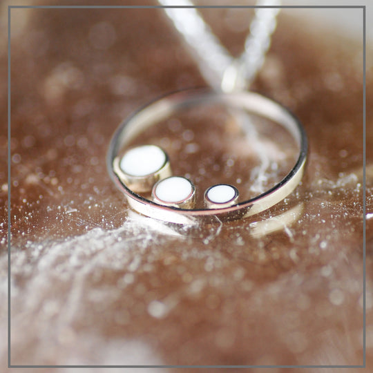 Moedermelk Ketting Design Grown 3 in Witgoud