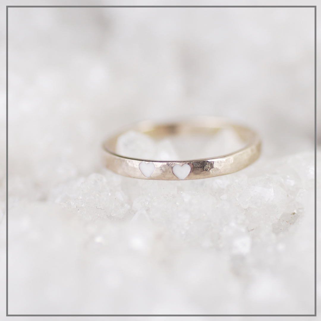 Moedermelk ring Hartendief Witgoud