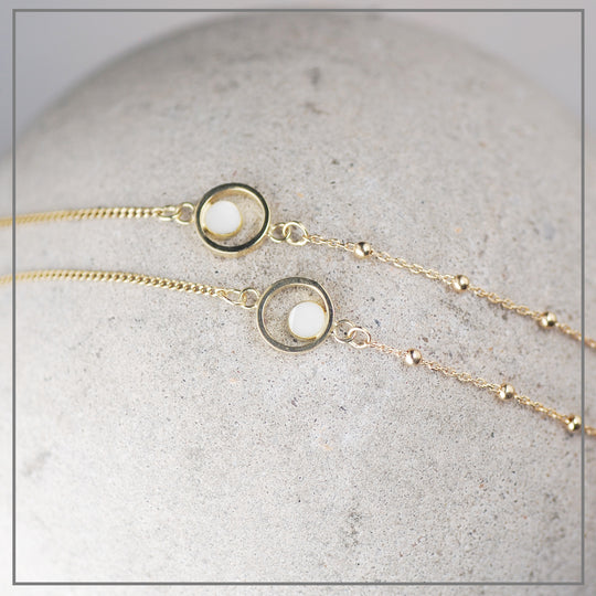 Moedermelk Armband Assymetric Design Plain Dubbel