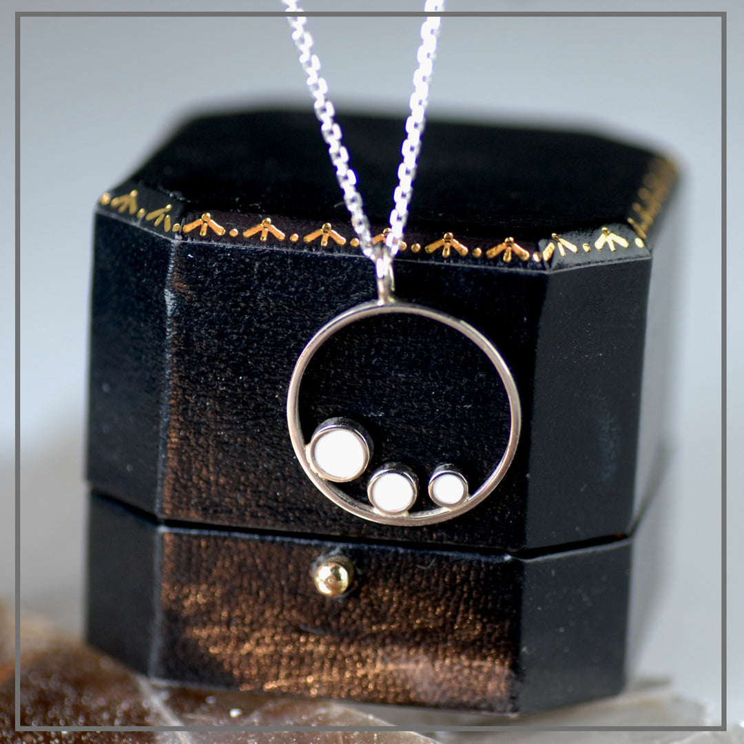 Moedermelk Ketting Design Grown 3 in Witgoud