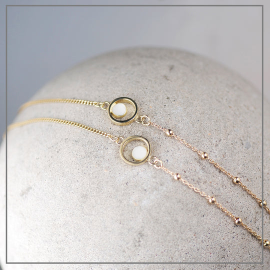 Moedermelk Armband Assymetric Design Plain Dubbel