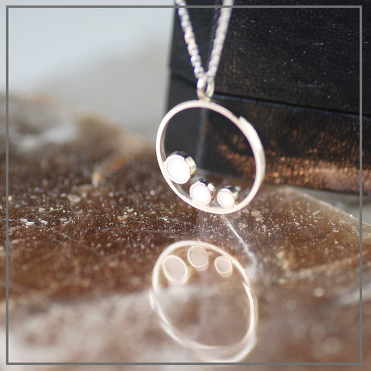 Moedermelk Ketting Design Grown 3 in Witgoud
